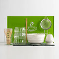 Tiktok Best Selling 7-Piece Matcha Kits Ceramic Bowl Glass Cup Bamboo Whisk Stand Chasen Matcha Tea Gift Box for Home Use