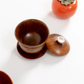 Eco Friendly Wholesale Natural Custom Handmade Japanese Wooden Coffee Mug Tea Cup With Handle