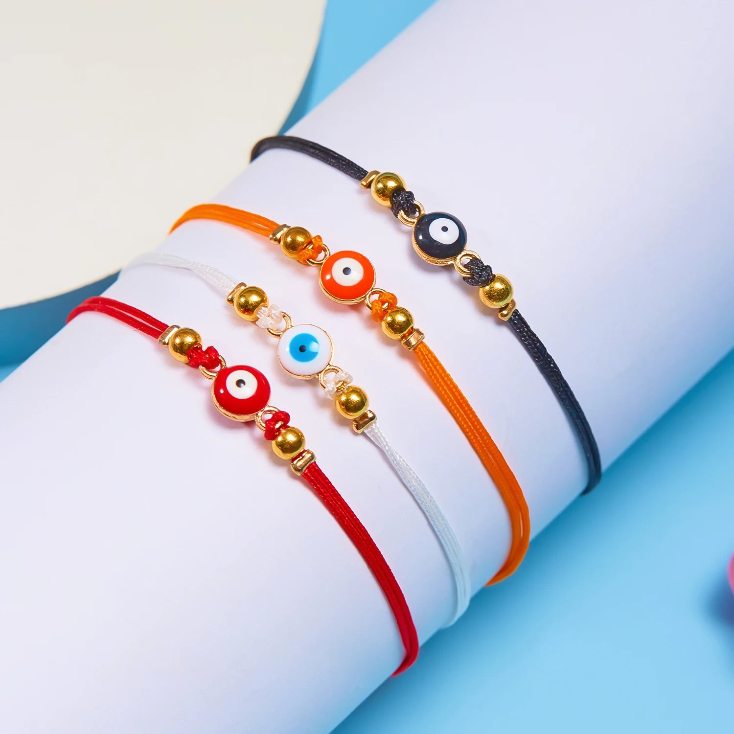 Simple Turkish Lucky Evil Eye Bracelets Women Men Handmade Braided Red Black Rope Adjustable Lucky Jewelry Friendship Bracelet
