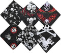 Wholesale 100% Cotton Skeleton Handkerchief Bandanas Hip Hop Skull Biker Face Cover Scarf Outdoor Bandit Hair Wraps for Men