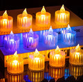 LED Tea Light Flash Electric Candles Decor Lamp Battery Powered Wedding Realistic Flameless Multicolor Home Decoration