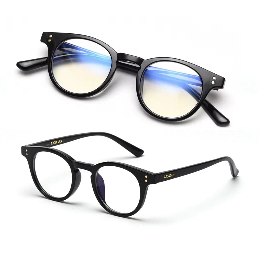 High Quality Handmade Glasses Round Small Transparent for Women Myopia Eyeglasses Tr90 Men Unisex Retro Accessories