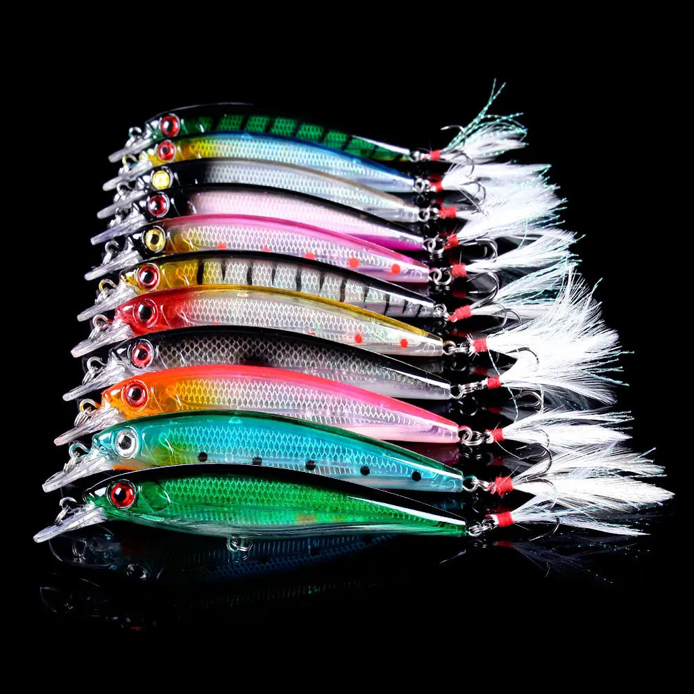 Wholesale 11cm 12.8g Fishing Lure Isca Artificial Floating Minnow Hard Bait Crankbait Swimbait Wobblers