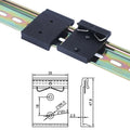 Snap for Easy Mounting on Top of DIN Rail Bracket Guide Rail Buckle Fixing Installation  Din Rail Mounting Clip