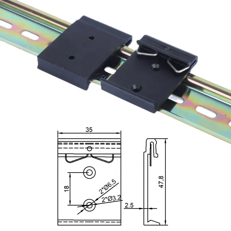 Snap for Easy Mounting on Top of DIN Rail Bracket Guide Rail Buckle Fixing Installation  Din Rail Mounting Clip