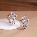 Round Brilliant Cut High Quality Moissanite Earrings 925 Sterling Silver 0.5 Carat Moissanite Hoop Earrings