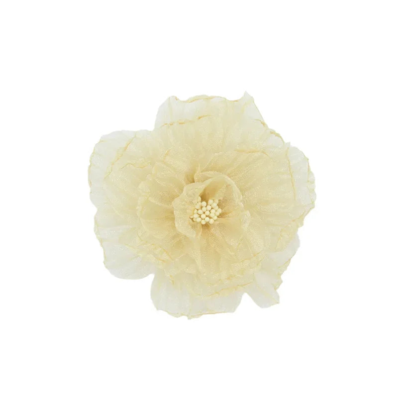 Competitive Price Hat Brooches Handmade Satin Ribbon Rose Perfume Bottle Decoration Flower