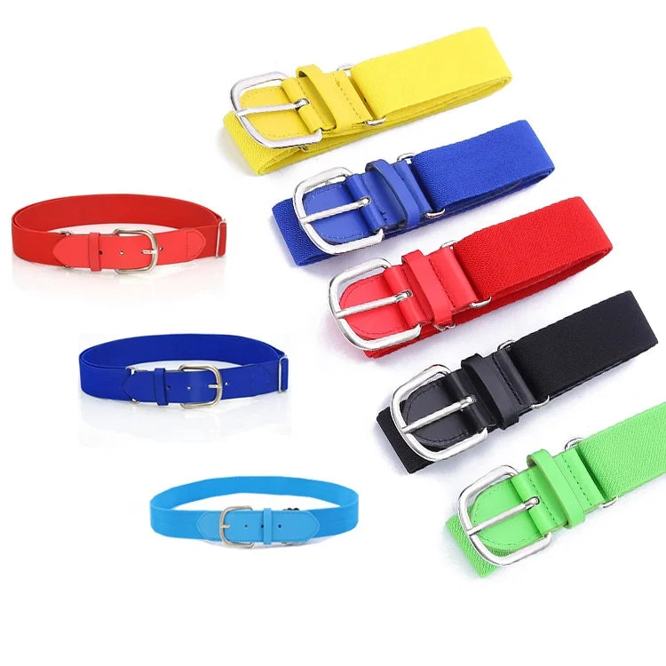 TuoGuan logo Custom Outdoor Sports Adult Men Kids Youth Softball Baseball Elastic Waist Adjustable Uniform Belt Baseball Belts