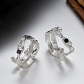 ICEBELA Jewelry Niche Design S925 Sterling Silver Winding Texture Ring Female Hollow Branch Texture Ring