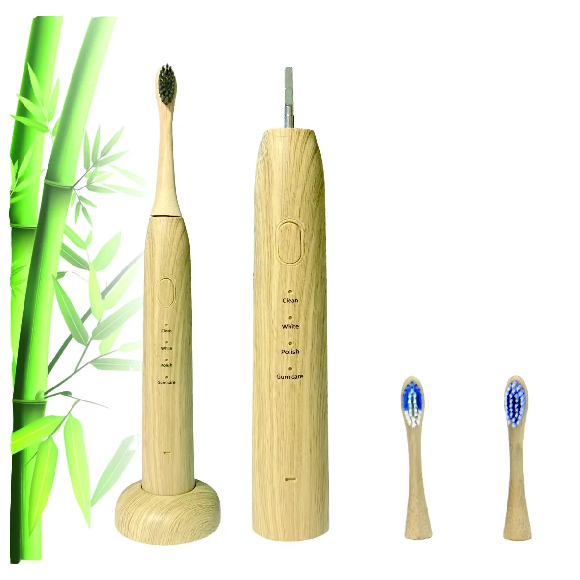 CE Approved Eco-Friendly Bamboo Sonic Toothbrush Soft IPX7 Budget-Friendly Electric Toothbrush for Kids Adults Travel-Friendly