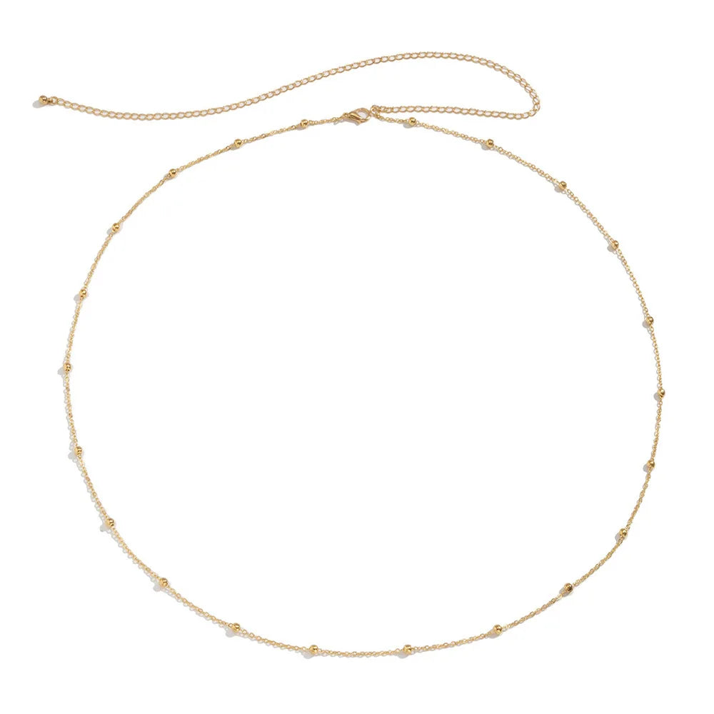 Body Jewelry Stainless Steel Waist Chain Women Pearl Waist Chain Belt