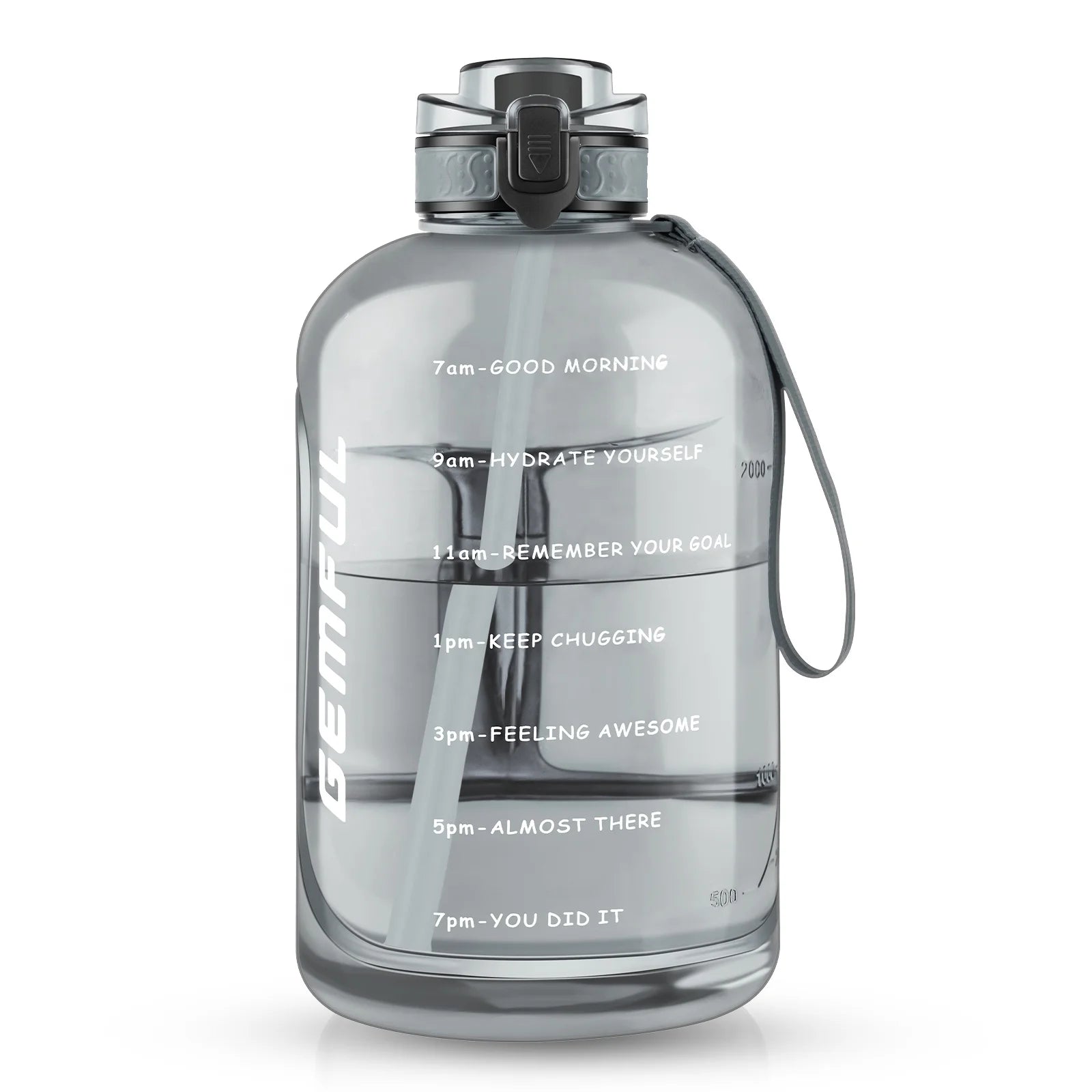 Wholesale 3L BPA-Free Plastic Gym Water Jug Gradient Sports Jug Motivational Time Marker for Drink Water Bottle Accessories