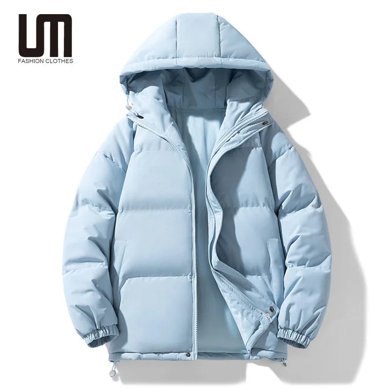 Custom Logo New Product Winter Men Clothing Casual Loose Thick Warm Outerwear Parkas Jackets Hood Coats