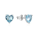 925 Sterling Silver Customize Stone Earrings Love Heart Rose Big Gold Earrings