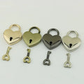 Stock Supply 4 Colors 39 X 30 mm Heart Shaped Metal Bag Padlock