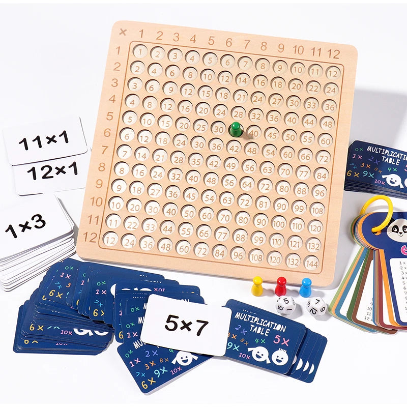 Starting Point Children's Multiplication Wooden Puzzle Digital Cognition Educational Board Games Teaching Aids for Kids Ages