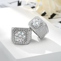 925 Sterling Silver Finger Cute Christmas Rings Big Size 11mm 9mm Moissanite Stone Mens Silver Rings