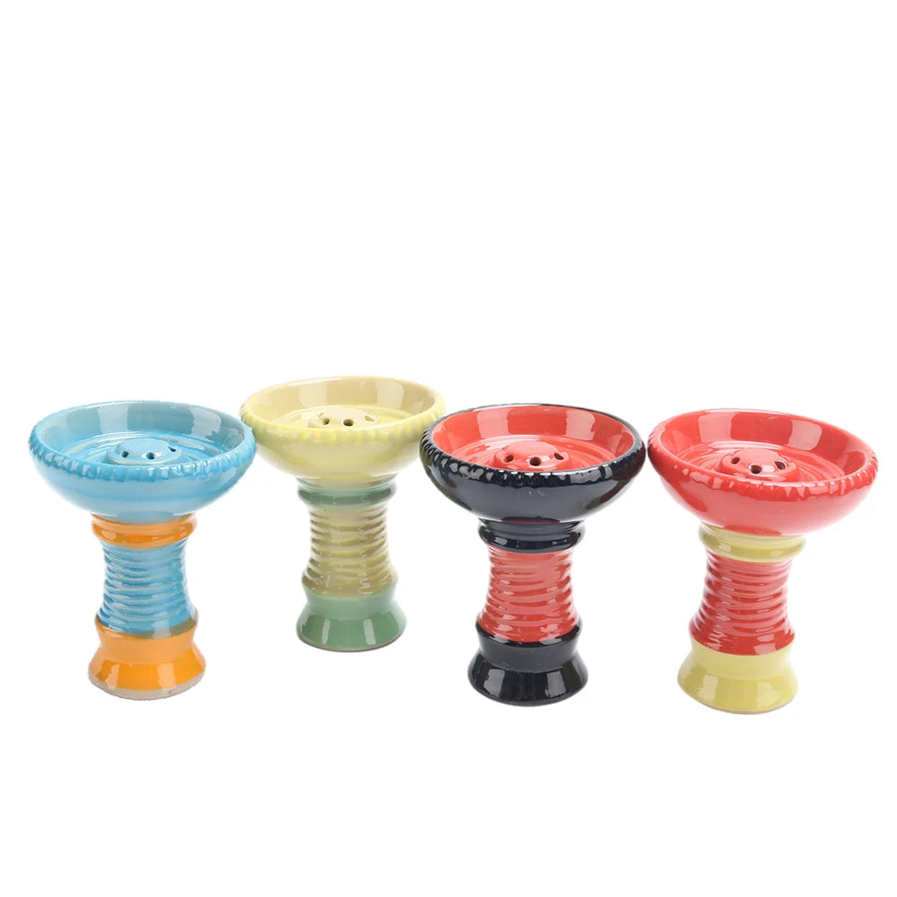 4 Colors Sheesha Tobacco Accessory Chicha Head Ceramic Hookah Bowl Shisha Pot Smoking Accessories
