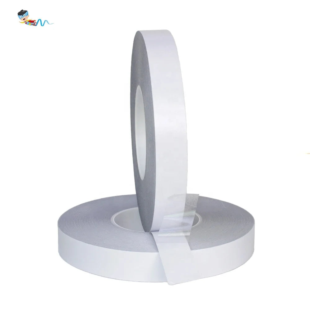2- Recyclable Heat Resistant Thin Clear Transparent Polyester PET Film Base White Release Liner Double Sided Self Adhesive Tape