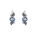 Abiding Natural Mystic Quartz-Blueish Stone Customize 925 Sterling Silver Flower Jewelry Earrings Women for Bridal