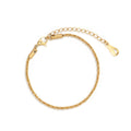 Chris April Fashion Design 316L Stainless Steel Simple PVD Gold Plated Personalized Twinkle Star Chain Bracelet