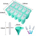 4/6/10 Cavity Eco-Friendly Reusable Silicone Popsicle Molds Ice Cream Scoops & Stacks BPA-Free Ice Pop Maker JCPING ZK-PM10K