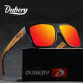DUBERY Custom Polarized Vintage Sunglasses Men Wooden Fashion Unisex Sunglasses 2025 Retro Wood Frame Uv400 Sunglasses for Man