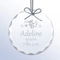 Custom Logo Carved Crystal Round Glass Ornament/K9 Crystal Blank Hanging Ornaments for Decoration/Crystal Glass Pendant