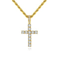 JINSE Cross Necklace Jewelry Religious Jesus Cross Dog Tags Necklace Hip Hop Cz Cross Necklace