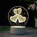 Valentine's Day Gift Lamp Acrylic LED Night Light Birthday Valentine's Day Gift Wedding Present Home Decor Gift for Women New
