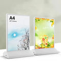 ZZFY A4 Rectangle ABS Frame LED Lightbox Rechargeable Double-Sided Indoor Use Slim Menu Advertising Light Box