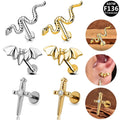 Getta Trend ASTM F136 Titanium Lip Labret Body Jewelry Fashionable G23 Labret Piercing Earring