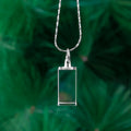 New Design Wholesale Blank K9 Crystal Necklace Custom Photo 3d Laser Engraved Rectangle Crystal Keychain for Gifts