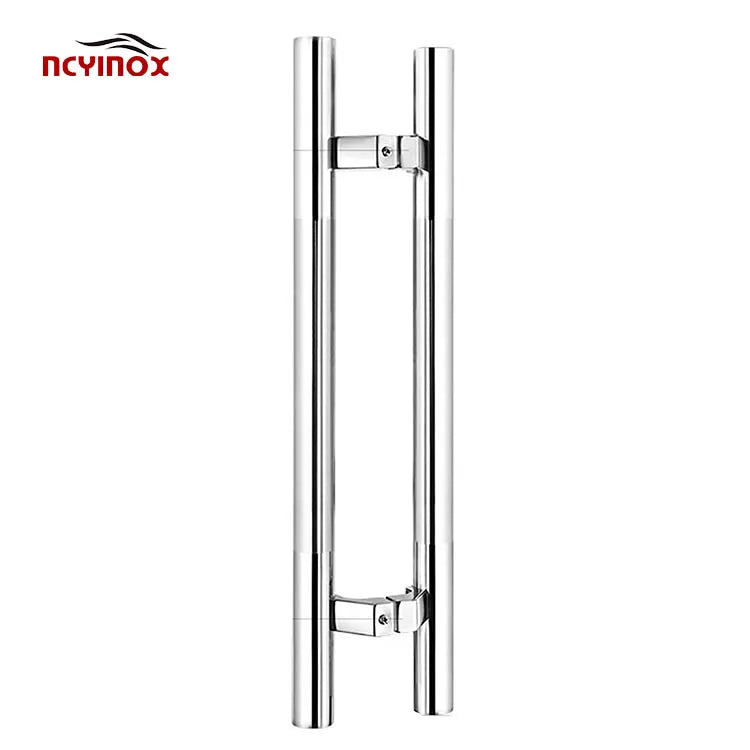 European Popular Style H Type Door Pull Handle Stainless Steel for Glass Door Handle