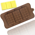 3-Cavity Silicone Square Chocolate Mold for Cat/Dog/Number Comes with OPP Bag Packaging