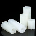 M2 M2.5 M3 M4 White Hex Nylon Standoff Spacer Column Flat Head Double Pass Nylon Plastic Spacing Screws