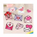 Hot Melt Adhesive Iron on Valentine's Day Envelope Heart Embroidered Patch for Hats Clothing Jeans Decoration Garment Patches