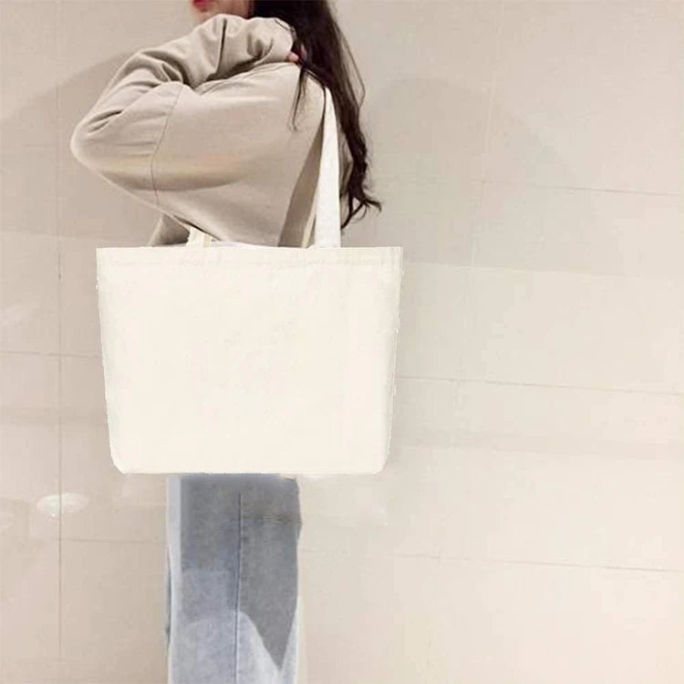 Wholesale Custom Print Organic Canvas Tote Shopping Cotton Bag Reuseable Shopping Bag