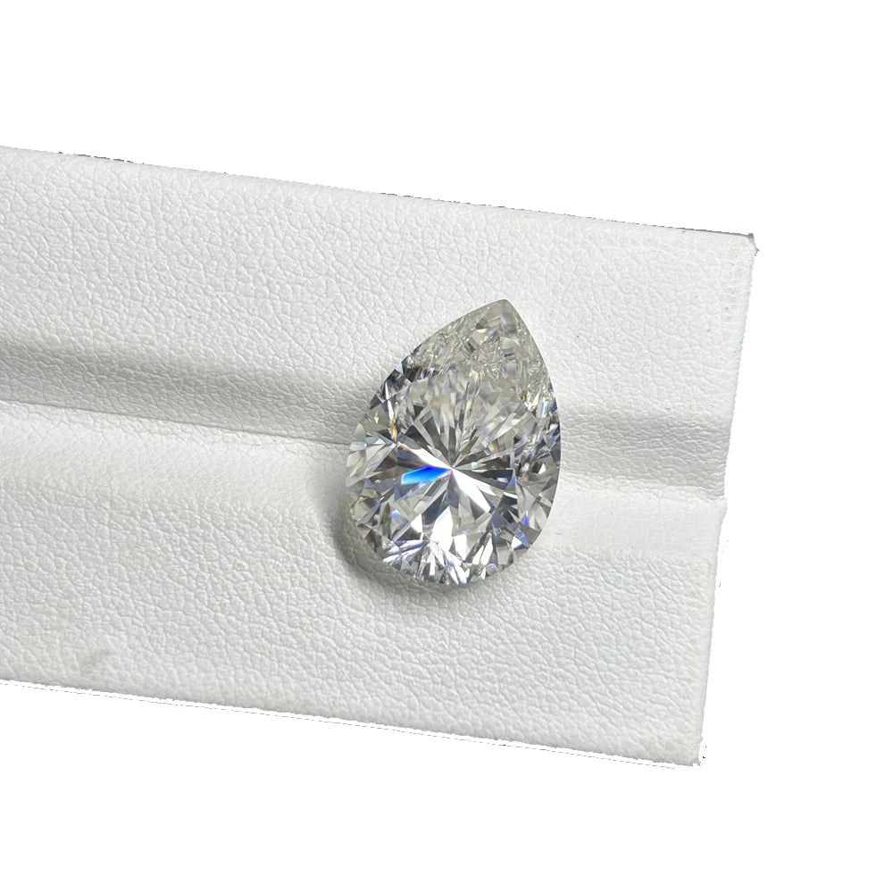 Pear Cut 3x5mm to 10x14mm Lab Grown Moissanite Diamond Stone D VVS1 Color