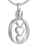 Flower Heart Cremation Necklace Ash Holder Keepsake Stainless Steel Ashes Memorial Urn Pendant Jewelry Heart Cemetery Urn Ashes