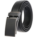 Wholesale Simplicity Design Custom Print logo and Length Cowhide Leather Belt Man's Automatic Belts Ratchet Automatic Belt