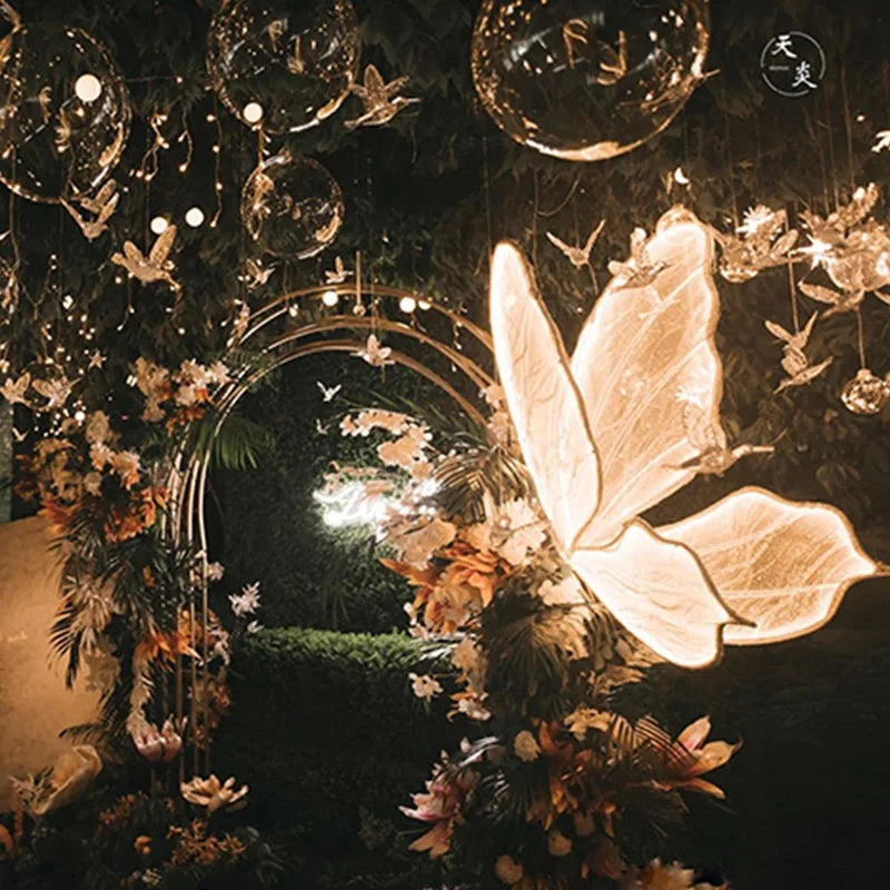 Q116 New Led Butterfly Night Light Hanging Decoration Luminous Butterfly Lights Wedding Supplies Wholesale Luxury Decoration