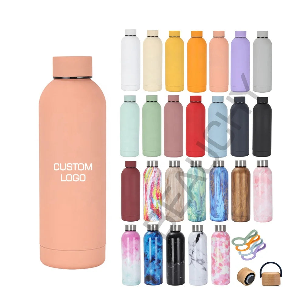 Beauchy Factory Custom Double Wall Stainless Steel Cup Insulated Drink Bottle Tumbler Thermal Water Bottle 500 ml MegaBDM