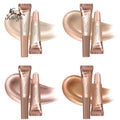 Low MOQ Mineral Pearl Face Smooth Moist Highlighting Makeup Roll Design Soft Cream Waterproof Highlight Blendable Shimmer Liquid