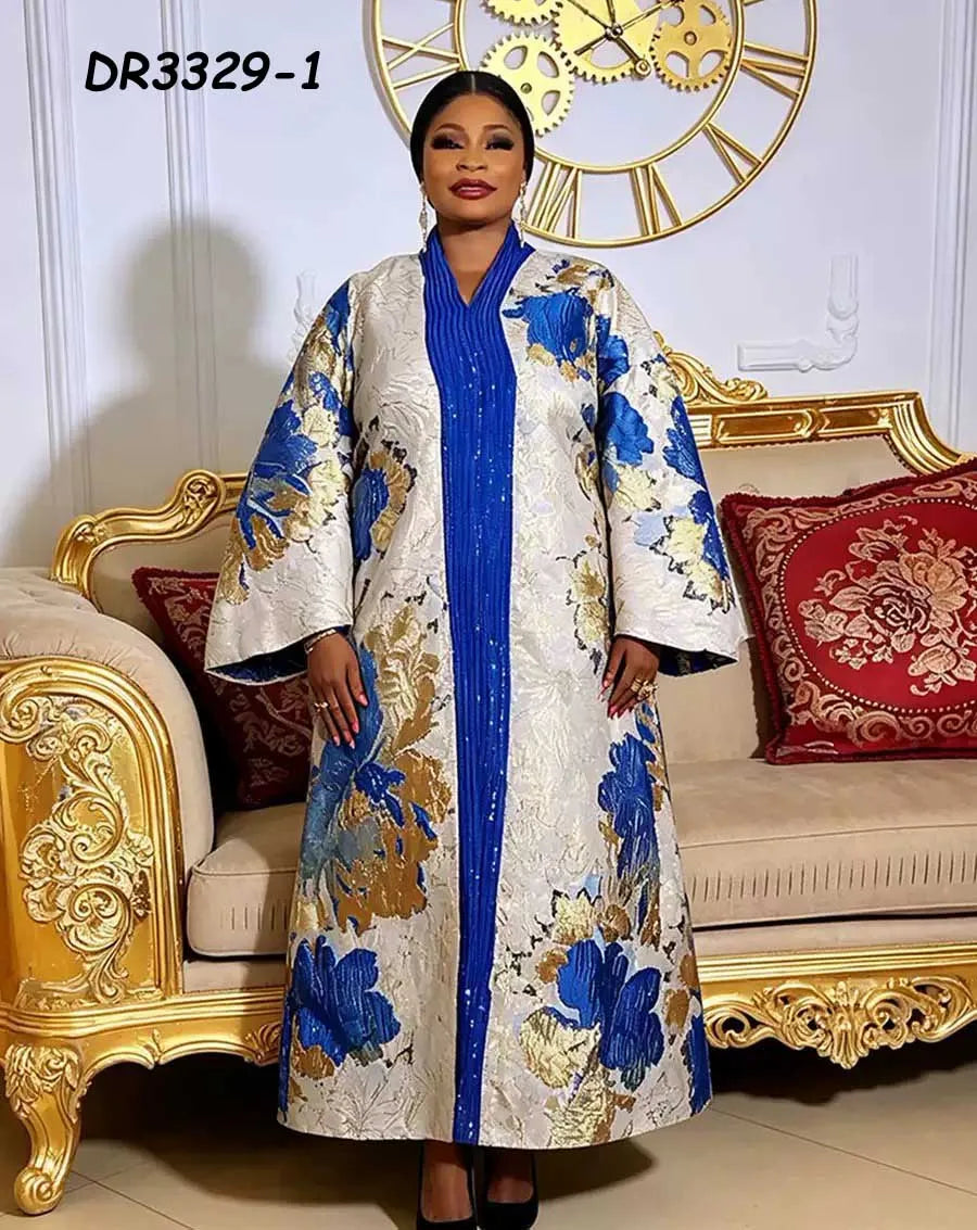 Factory Price 2026 Autumn Wedding Dresses Floor-Length Long Sleeve Digital Printing Sequined Diamonds Paisley Washable