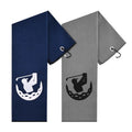 OEM Manufacturer Custom Printed Logo Magnetic Solid Color Eco-Friendly Quick-Dry Microfiber Golf Towel Waffle Design Hook
