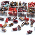 Retro 16*9.5mm Ceramic Charms Beads Handmade Graffiti Geometric Straight Tube Loose Beads for DIYJewelry Making Accessories
