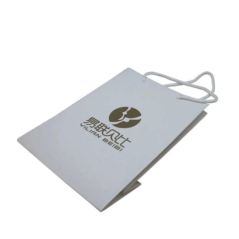 Customizable Cotton Handle Shop Bag with Logo Printing Any Size Electronic Product Packaging Paper Bag