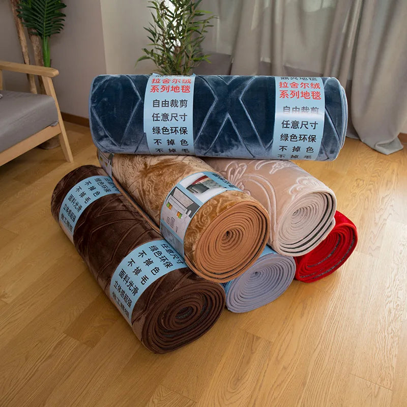 Wholesale Soft Embossed Rachael Door Mat Thick Polyester Carpet Runner Rug Islamic Prayer Mat Machine Made Home Carpet