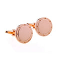 Wholesale Rose Gold Cufflinks for Men Custom Fashion Accessory for Wedding Suit Shirt Buttons Trendy Trendy Accessory Engagement